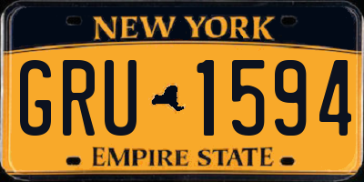 NY license plate GRU1594