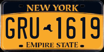 NY license plate GRU1619