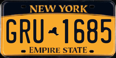 NY license plate GRU1685
