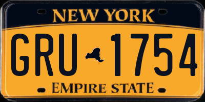 NY license plate GRU1754