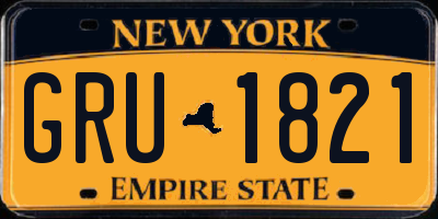 NY license plate GRU1821