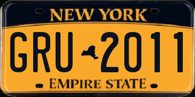 NY license plate GRU2011