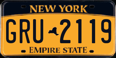 NY license plate GRU2119