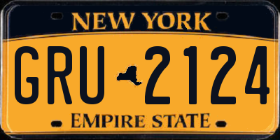 NY license plate GRU2124