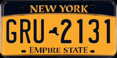 NY license plate GRU2131