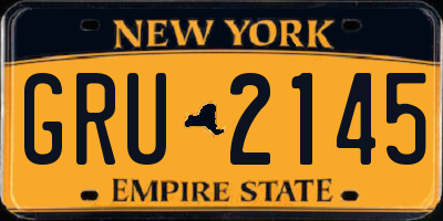 NY license plate GRU2145