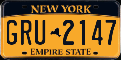 NY license plate GRU2147