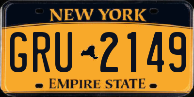 NY license plate GRU2149