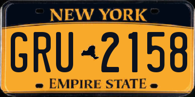 NY license plate GRU2158