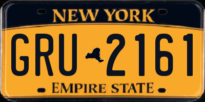 NY license plate GRU2161