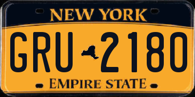 NY license plate GRU2180