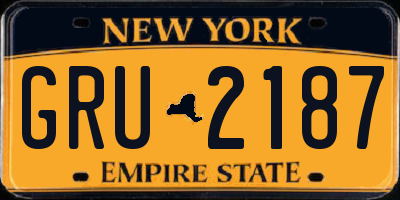 NY license plate GRU2187