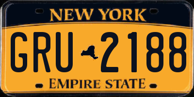 NY license plate GRU2188