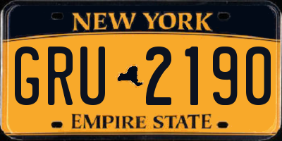 NY license plate GRU2190