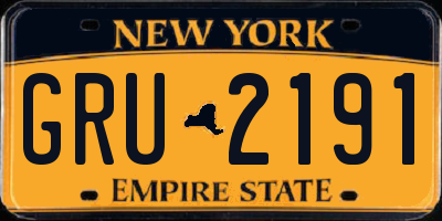 NY license plate GRU2191