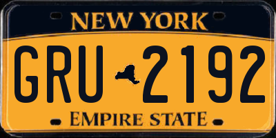 NY license plate GRU2192