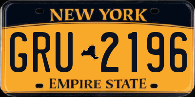 NY license plate GRU2196