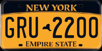 NY license plate GRU2200