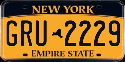 NY license plate GRU2229