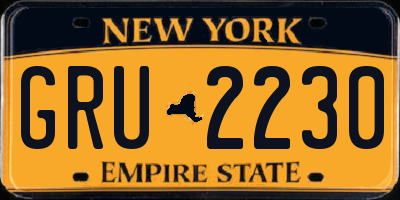 NY license plate GRU2230