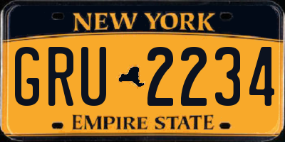 NY license plate GRU2234