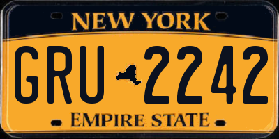 NY license plate GRU2242