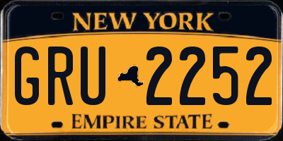 NY license plate GRU2252