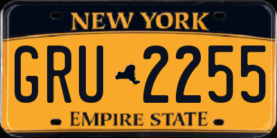 NY license plate GRU2255