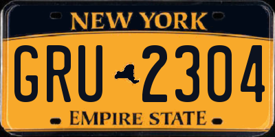 NY license plate GRU2304