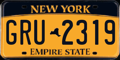 NY license plate GRU2319