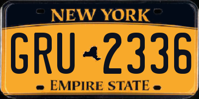 NY license plate GRU2336