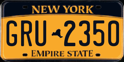 NY license plate GRU2350