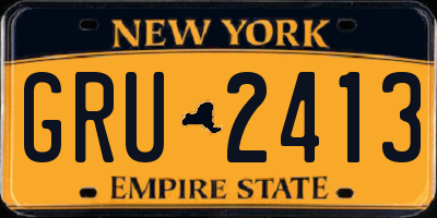 NY license plate GRU2413