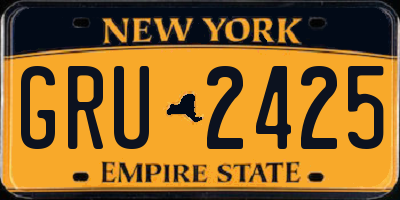 NY license plate GRU2425