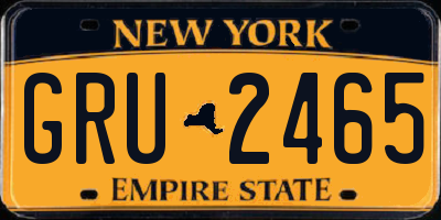 NY license plate GRU2465