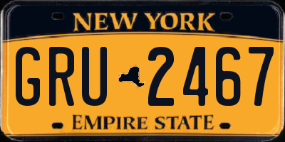 NY license plate GRU2467