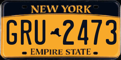 NY license plate GRU2473
