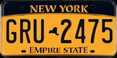 NY license plate GRU2475