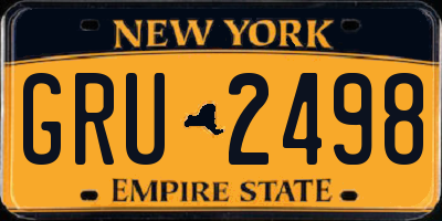 NY license plate GRU2498