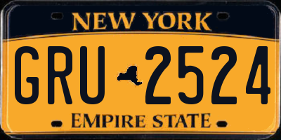 NY license plate GRU2524