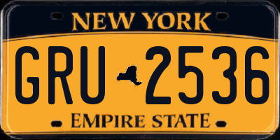 NY license plate GRU2536