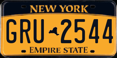 NY license plate GRU2544