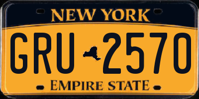 NY license plate GRU2570