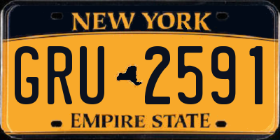 NY license plate GRU2591