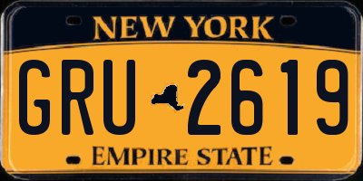 NY license plate GRU2619
