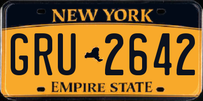 NY license plate GRU2642