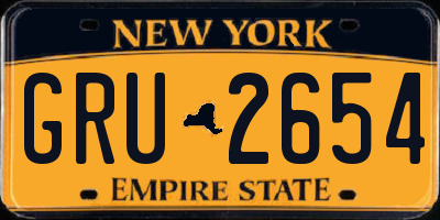 NY license plate GRU2654