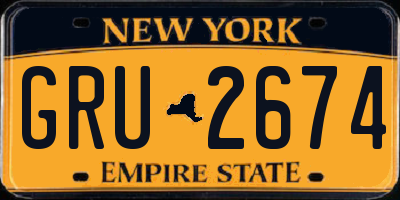 NY license plate GRU2674