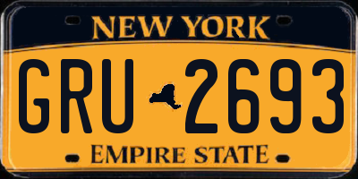 NY license plate GRU2693