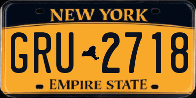 NY license plate GRU2718